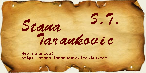 Stana Taranković vizit kartica
